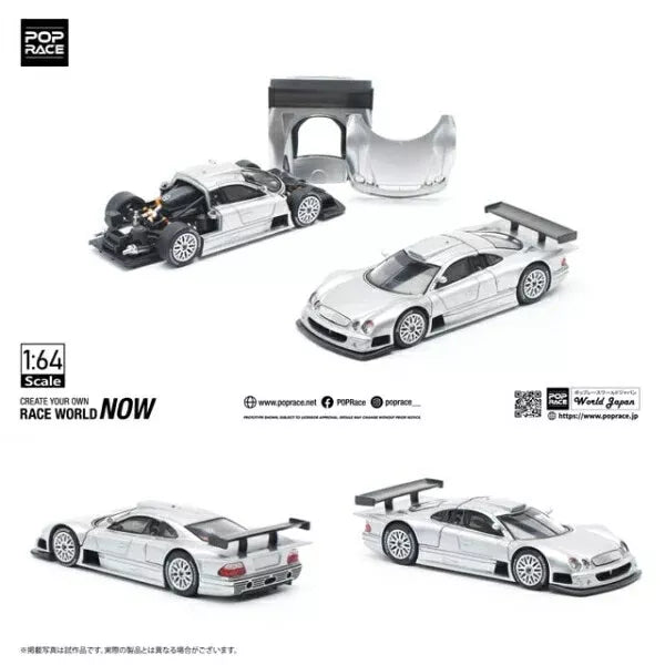 POP RACE MERCEDES-BENZ AMG CLK GTR 1/64 JAPAN OFFICIAL