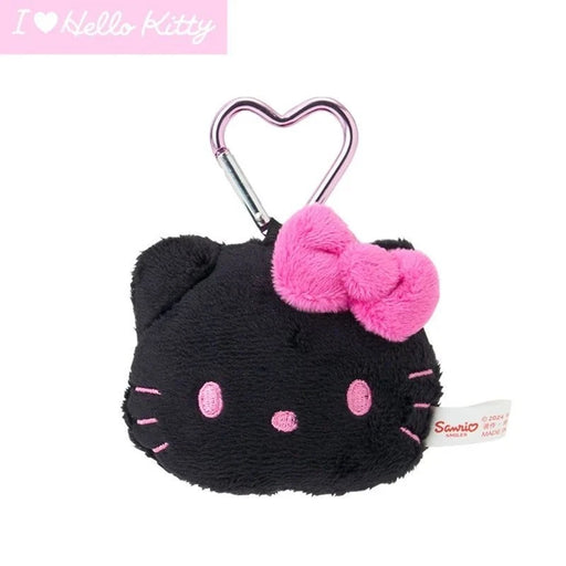 Sanrio Hello Kitty Face Shaped Mascot Holder Kao I Love Hello Kitty Black Plush