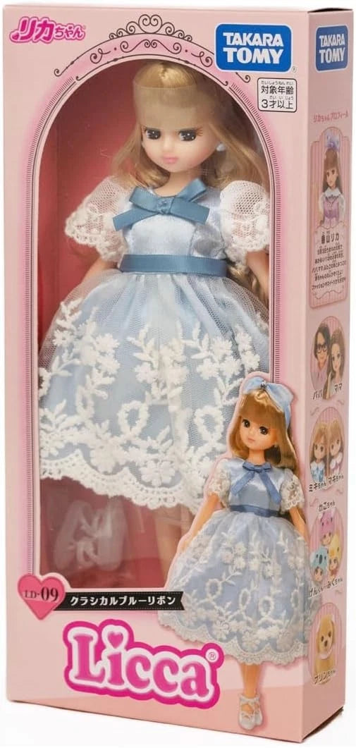 Takara Tomy Licca Chan Classical Blue Ribbo Doll LD-09 JAPAN OFFICIAL