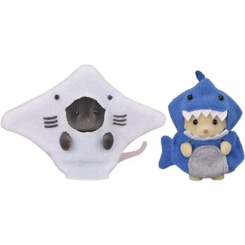 Epoch Sylvanian Families Deep Sea Friends Pair Set Shark & Ray C-71 JAPAN