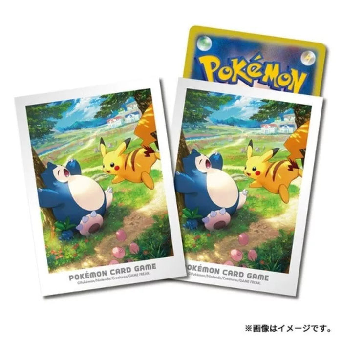 Pokemon Center Original Card Sleeves Kanto Adventures Pikachu & Snorlax JAPAN