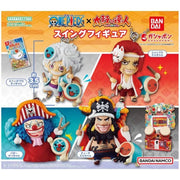 BANDAI One Piece x Taiko no Tatsujin Swing Figure Complete Set Capsule Toy JAPAN