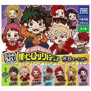 Deformed Rubber! My Hero Academia Keychain All 7 type Set Capsule Toy JAPAN