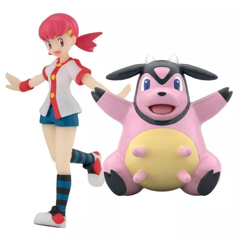 BANDAI Pokemon Scale World Johto Region Whitney & Miltank Figure JAPAN OFFICIAL