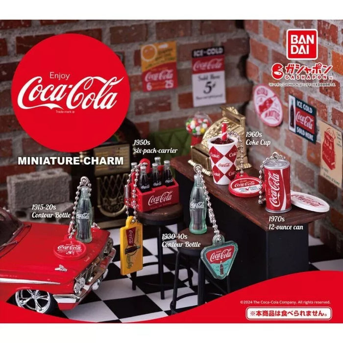 BANDAI Coca Cola Miniature Charm Complete Set Capsule Toy JAPAN OFFICIAL