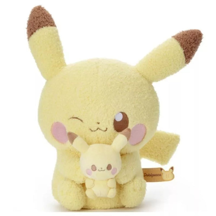 Pokemon Pokepeace Pikachu with Mini Plush Ver. Plush Doll JAPAN OFFICIAL