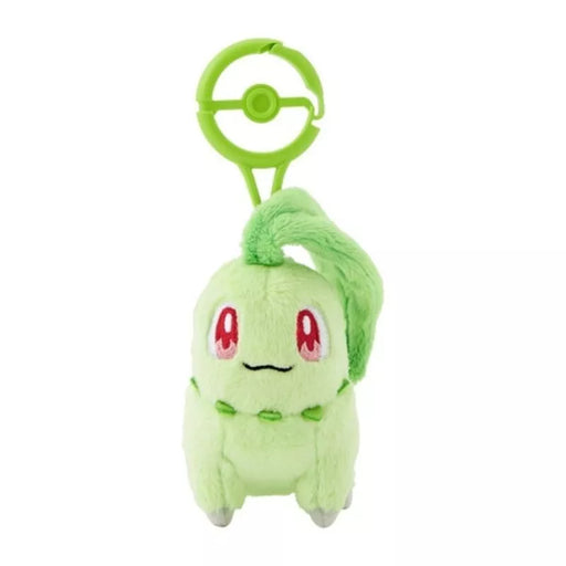 Pokemon Center Original Plush Doll with Carabiner Chikorita JAPAN OFFICIAL