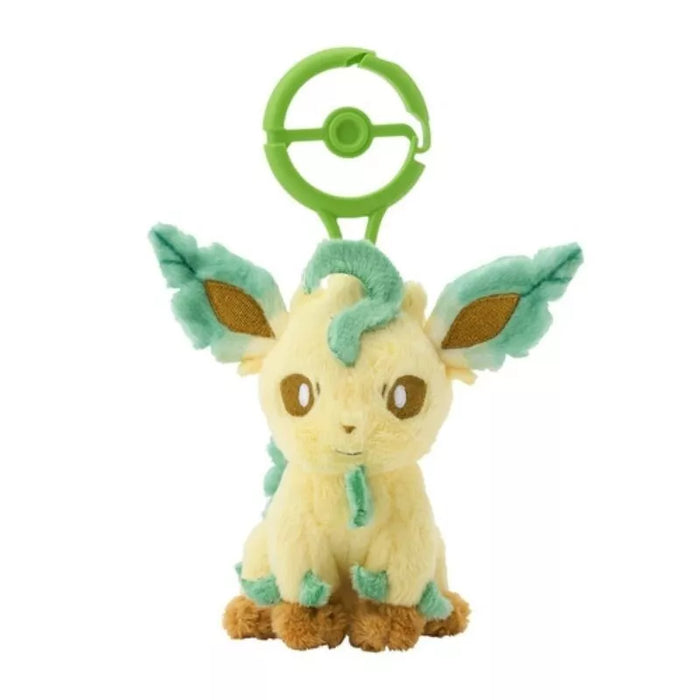 Pokemon Center Original Plush Mascot Keychain with Carabiner Leafeon JAPAN