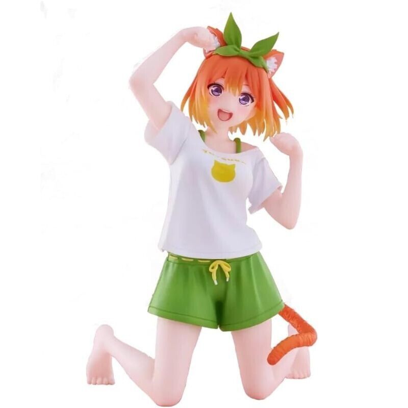 Desktop Cute The Quintessential Quintuplets Yotsuba Nakano Cat Room Wear Figure