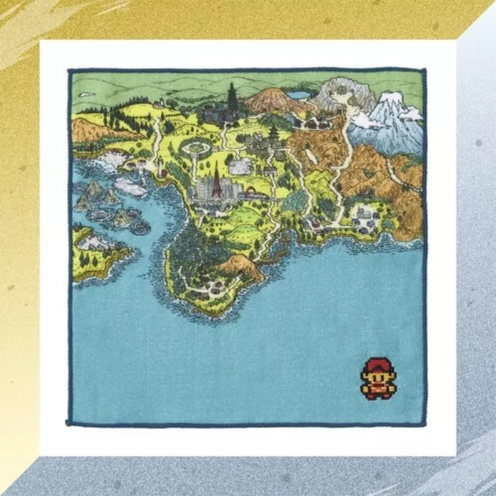 Pokemon Center Original Hand Towel Johto Map JAPAN OFFICIAL