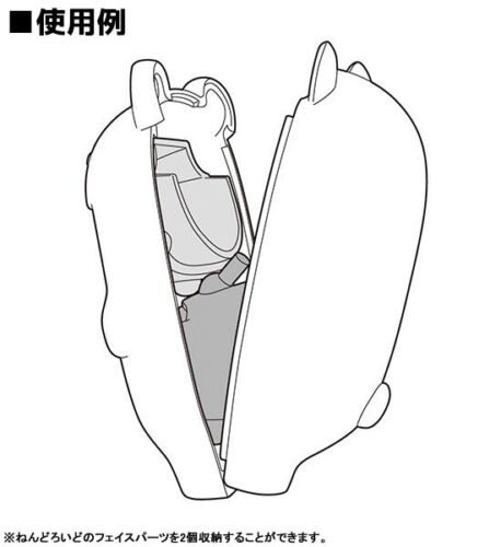 Nendoroid More Kigurumi Face Parts Case Black Fox Figure JAPAN OFFICIAL
