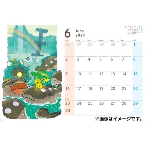 Pokemon Center Original Desktop Calendar 2024 JAPAN OFFICIAL