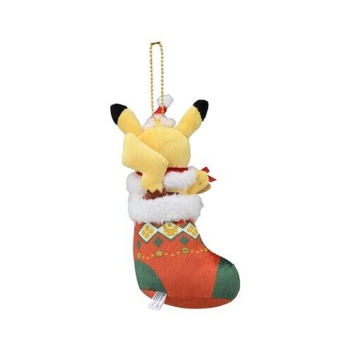 Pokemon Center original Paldea's Christmas Market 2023 Cadena de llave de lujo Pikachu