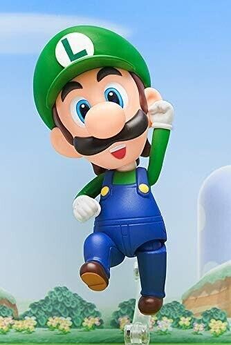 Buena sonrisa Compañía Nendoroid Super Mario Luigi Figura de acción Japón Oficial
