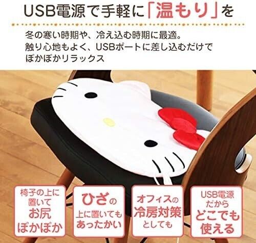Sis Hello Kitty USB Power Heating Pad warmes Kissen Japan Beamter