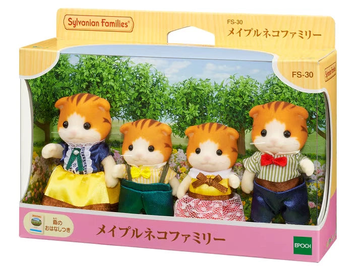 Época Sylvanian Families Maple Cat Family OFICIAL DE JAPÓN