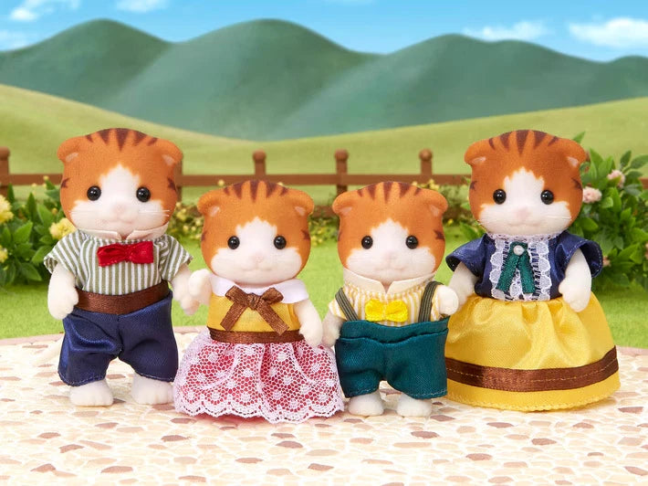 Época Sylvanian Families Maple Cat Family OFICIAL DE JAPÓN
