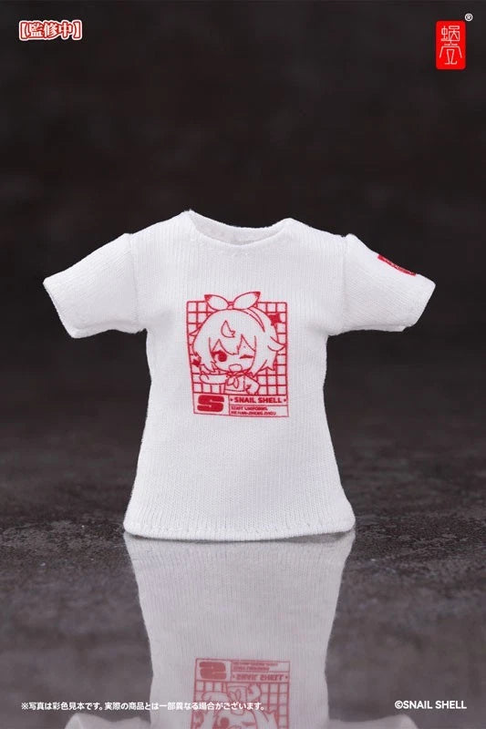 Schneckenhaus-Stab-Uniform-Puppen-Outfit-Set, weiß, offiziell aus Japan