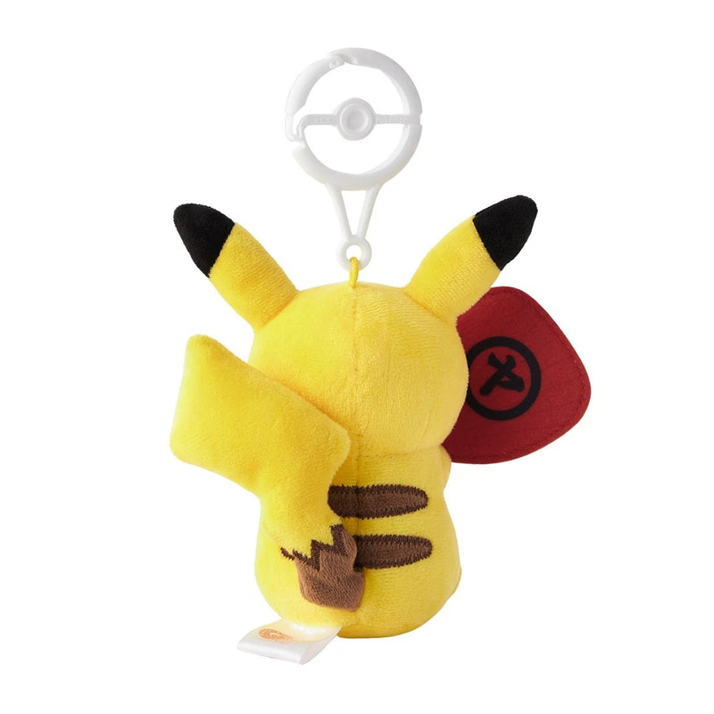 Pokemon Center Original Plush Keychain Pikachu Holding Slowpoke Fan JAPAN
