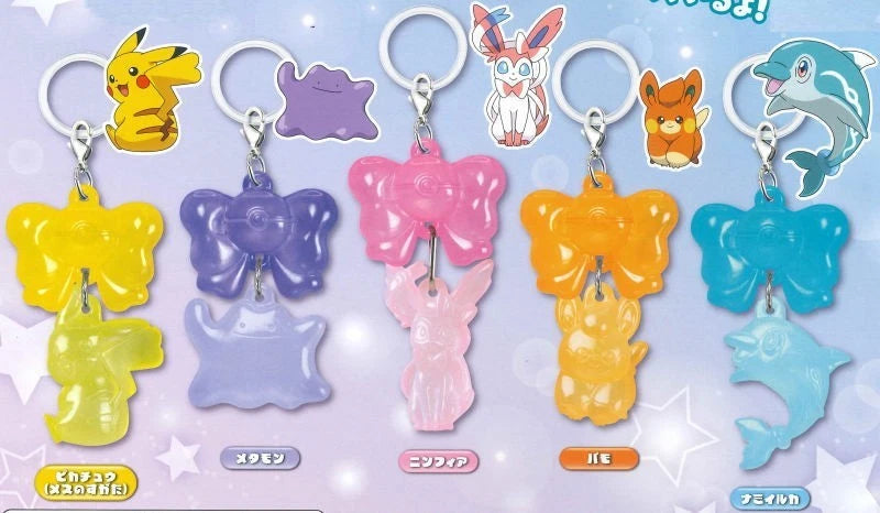 Pokemon Shiny Ribbon Mascot Complete Set Capsule Toy JAPAN OFFICIAL