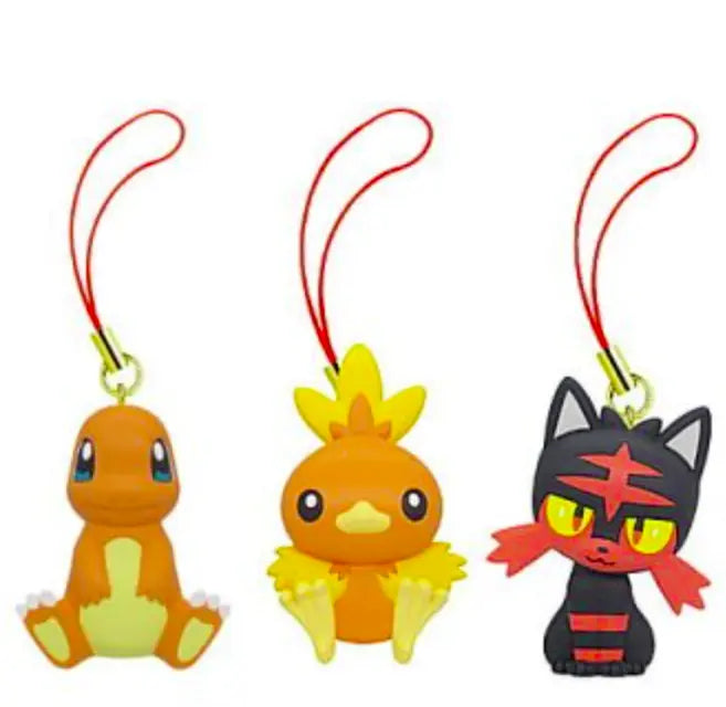 Pokemon Petanko Mascot Type Fire All 5 types Figure Capsule Toy JAPAN OFFICIAL
