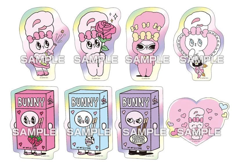 Esther Bunny Chara Cut Sticker Gum 16Pack Box Candy Toy JAPAN OFFICIAL