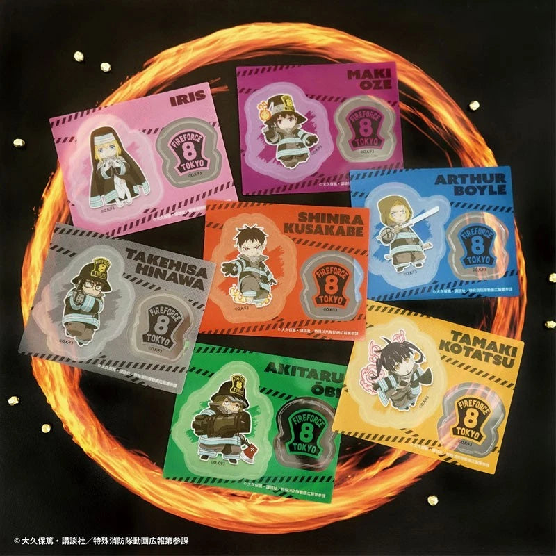 Enen no Shouboutai Vol.2 Nikoichi! Clear Sticker Gum 20Pack Box Candy Toy JAPAN
