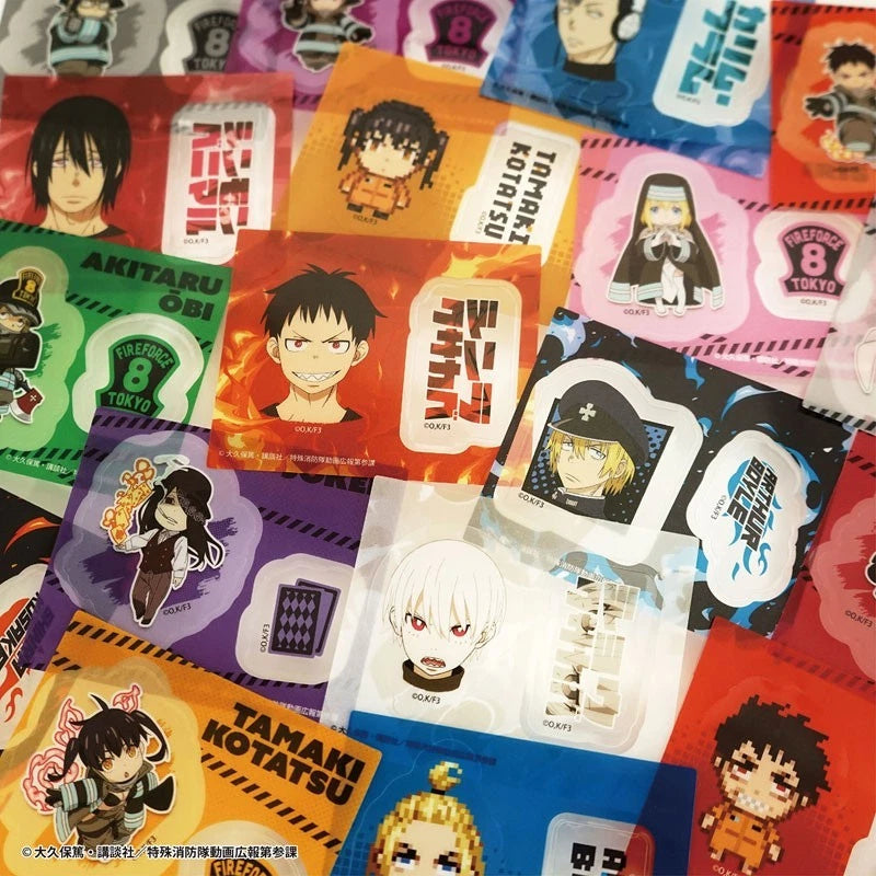 Enen no Shouboutai Vol.2 Nikoichi! Clear Sticker Gum 20Pack Box Candy Toy JAPAN