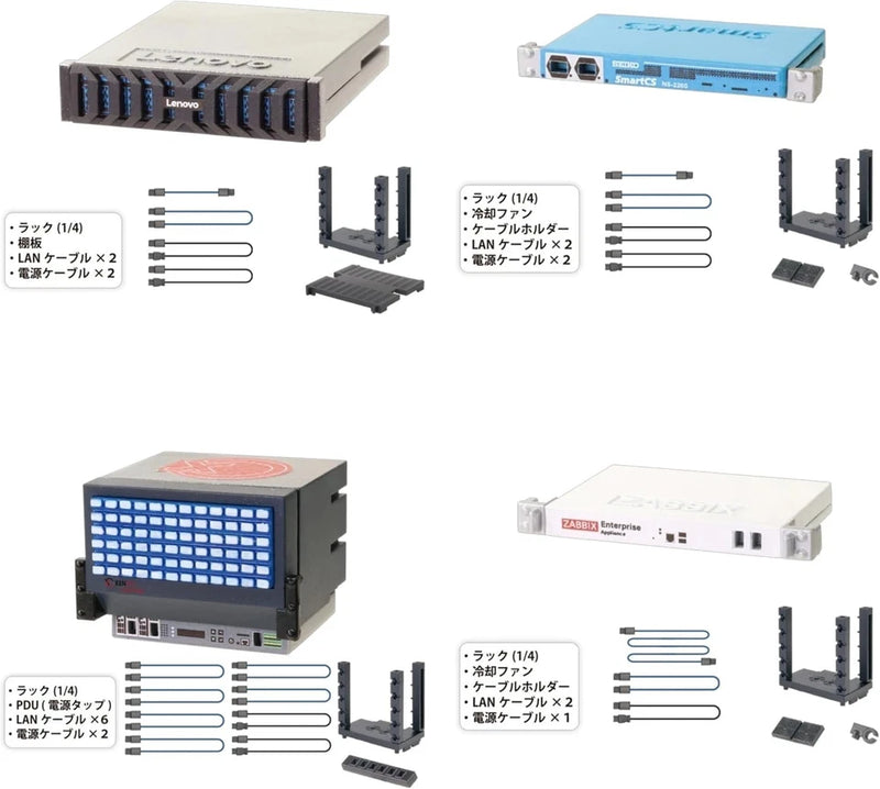 Tarlin Palm Network Equipment 4 Complete Set Figure Capsule Toy JAPAN OFFICIAL