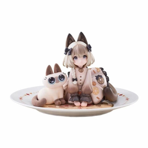 Tea Time Cats x Siamese Cat Azuki-san Set Figure JAPAN OFFICIAL