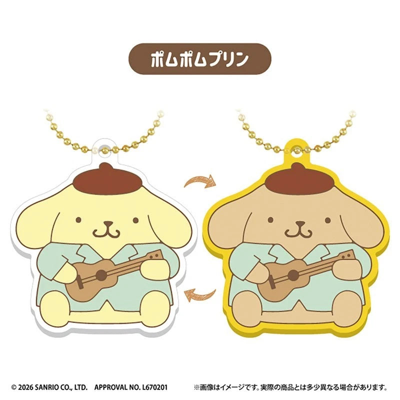 CV Sanrio Characters UV Rubber Keychain 12Pack Box Candy Toy JAPAN OFFICIAL