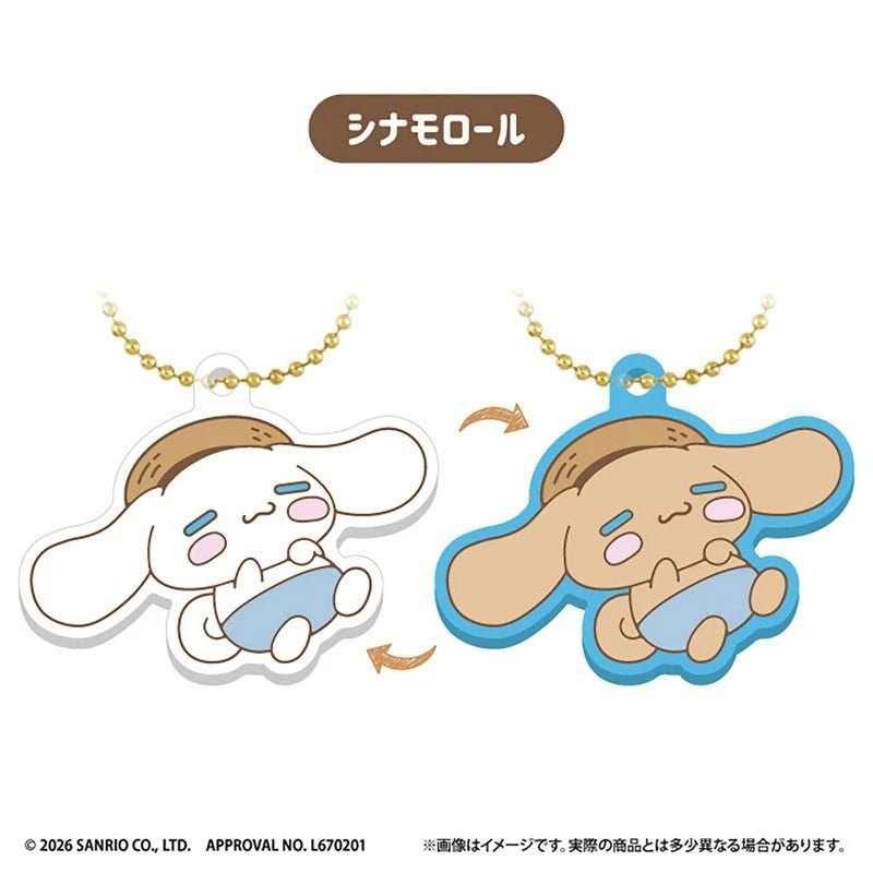 CV Sanrio Characters UV Rubber Keychain 12Pack Box Candy Toy JAPAN