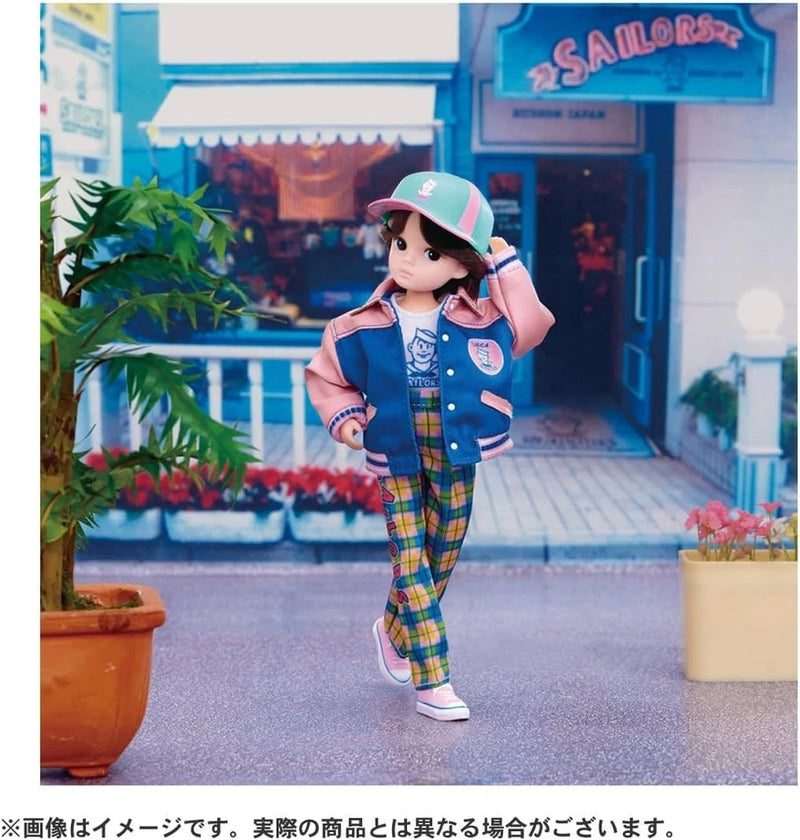Takara Tomy Licca Chan Retro Licca Sailors Stadium Jacket Fashion Doll JAPAN