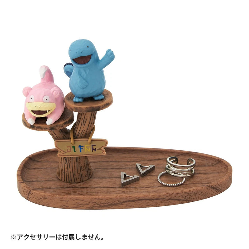 Pokemon Center Original Wooden Tray Slowpoke & Quagsire JAPAN OFFICIAL