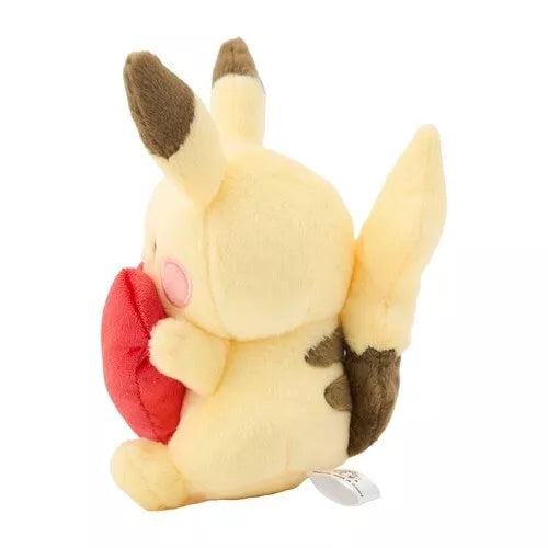 Pokémon Center Original com coração Pikachu Boneca de pelúcia JAPÃO OFICIAL