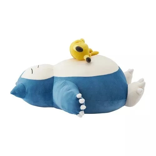 Pokemon Center original Sleep Motchiri Snorlax y Pikachu Oyasumi Ver. Peluche