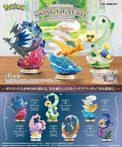 RE-MENT Pokemon Swing Vignette Collection 4 All 6 types Set Figure JAPAN