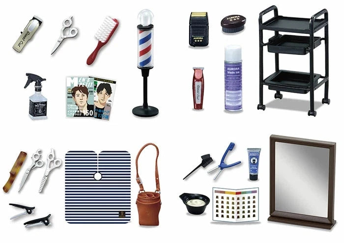 Re-Ment Petit Sample Series DOBER'S BARBER SHOP Full 8 Set BOX Figure JAPAN