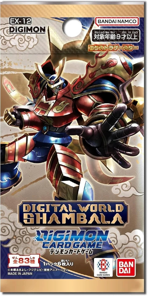 BANDAI Digimon Card Game Digital World Shambala EX-12 Extra Booster Pack Box TCG