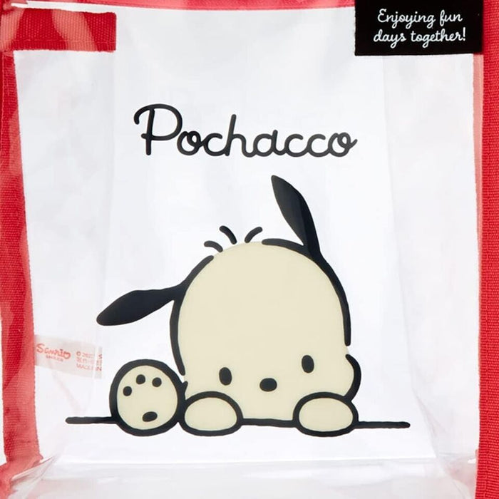 Sanrio Pochacco Clear Pouch & Drawstring Simple Design JAPAN OFFICIAL
