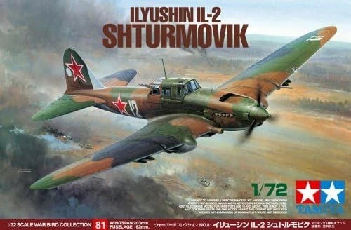 Tamiya Warbird No.81 Soviet Air Force Ilyushin IL-2 Shturmovik 1/72 Model Kit