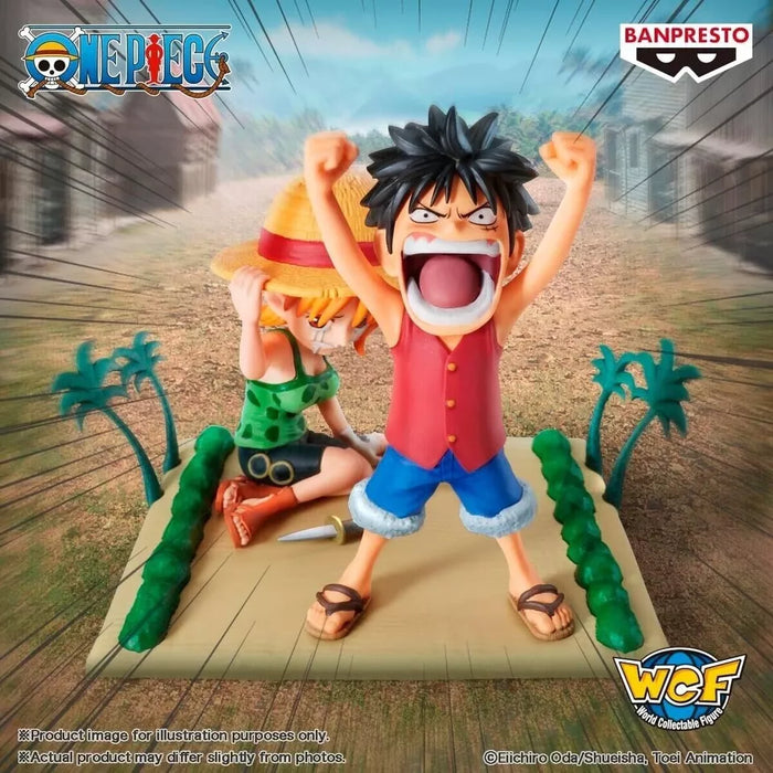 Banpresto One Piece World Collectible Figure Log Stories Luffy & Nami Figure