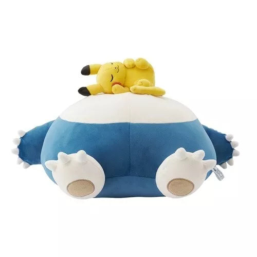 Pokemon Center Original Sleep Motchiri Snorlax & Pikachu