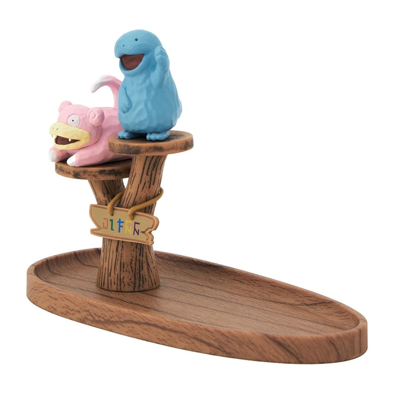 Pokemon Center Original Wooden Tray Slowpoke & Quagsire JAPAN OFFICIAL