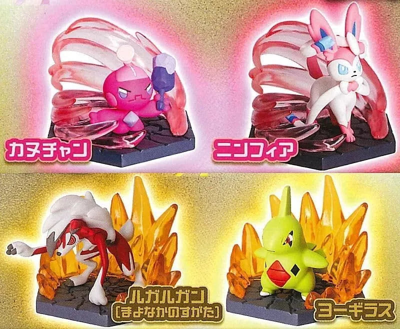 Pokemon Diorama Collect Fairy & Rock type All 4 type Set Figure Capsule Toy