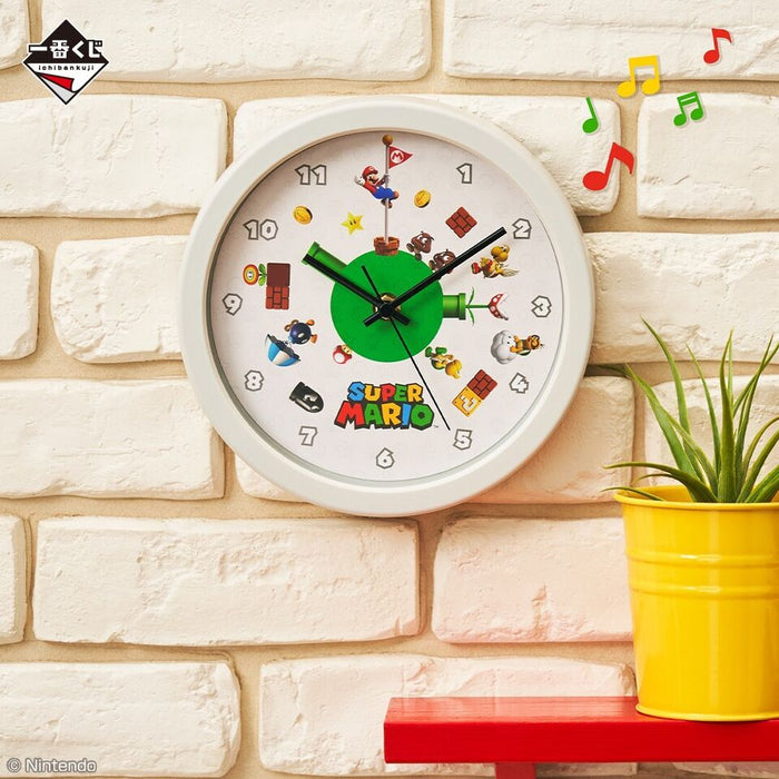 Ichiban Kuji Super Mario Adventure Life at Home Prize A Wall Clock With Sound