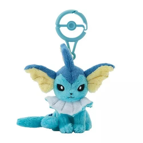 Pokemon Center Original Plush Mascot Keychain with Carabiner Vaporeon JAPAN