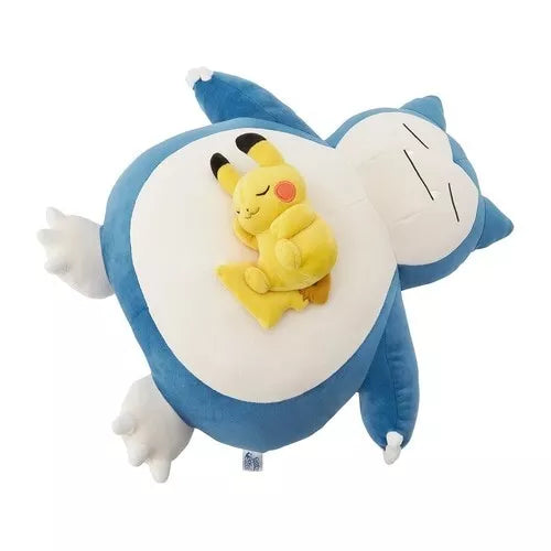 Pokemon Center original Sleep Motchiri Snorlax y Pikachu Oyasumi Ver. Peluche