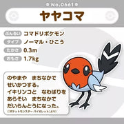 Pokemon Center Original Pokemon Fit Fletchling Plush Doll JAPAN OFFICIAL