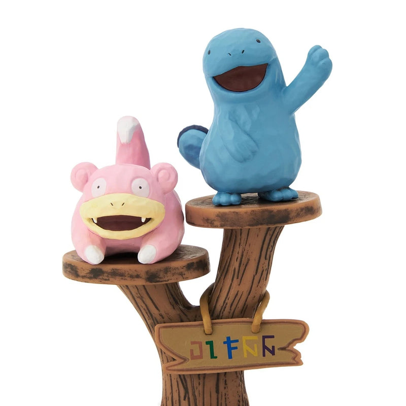 Pokemon Center Original Wooden Tray Slowpoke & Quagsire JAPAN OFFICIAL